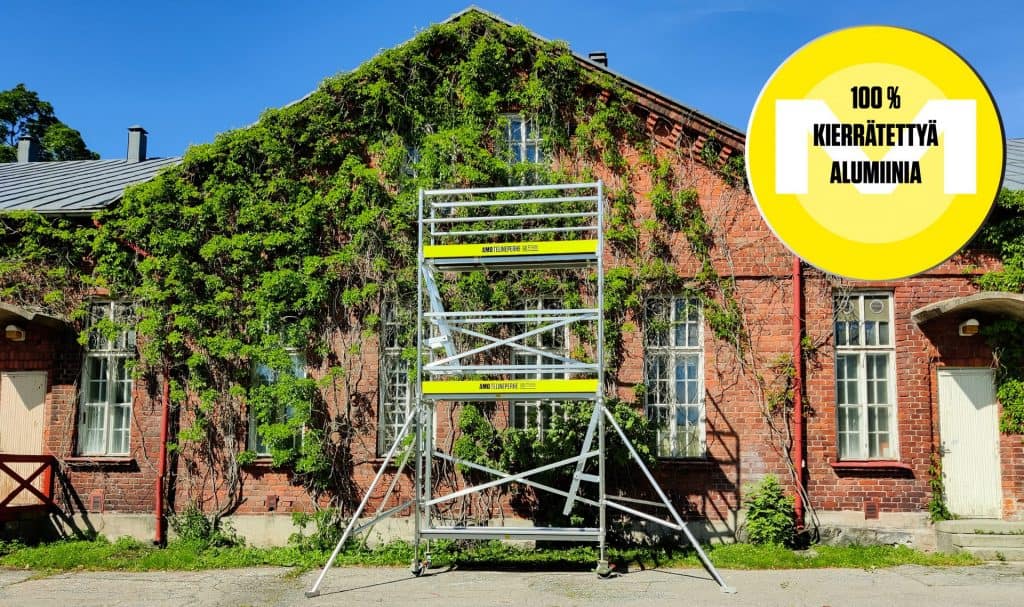 kotimaiset AMO-rakennustelineet kierrätettyä alumiinia